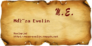 Móza Evelin névjegykártya